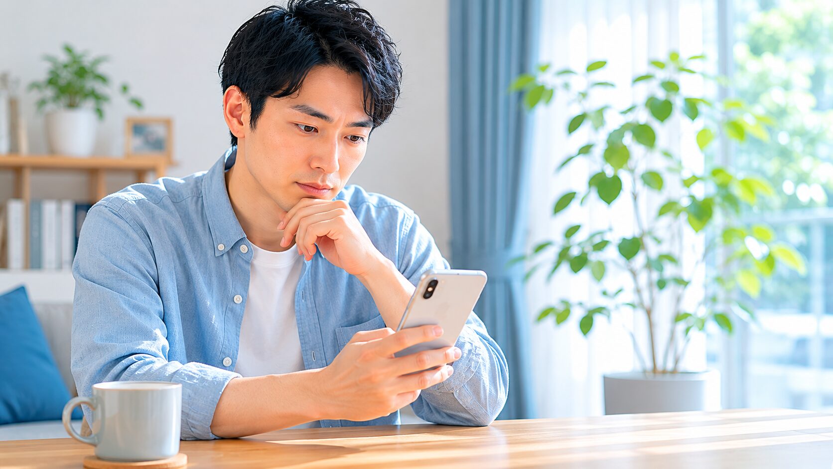 ワキガ手術を検討する男性がスマホで情報収集する様子｜セルフ診断と専門医相談を考えるイメージ（2026年版）