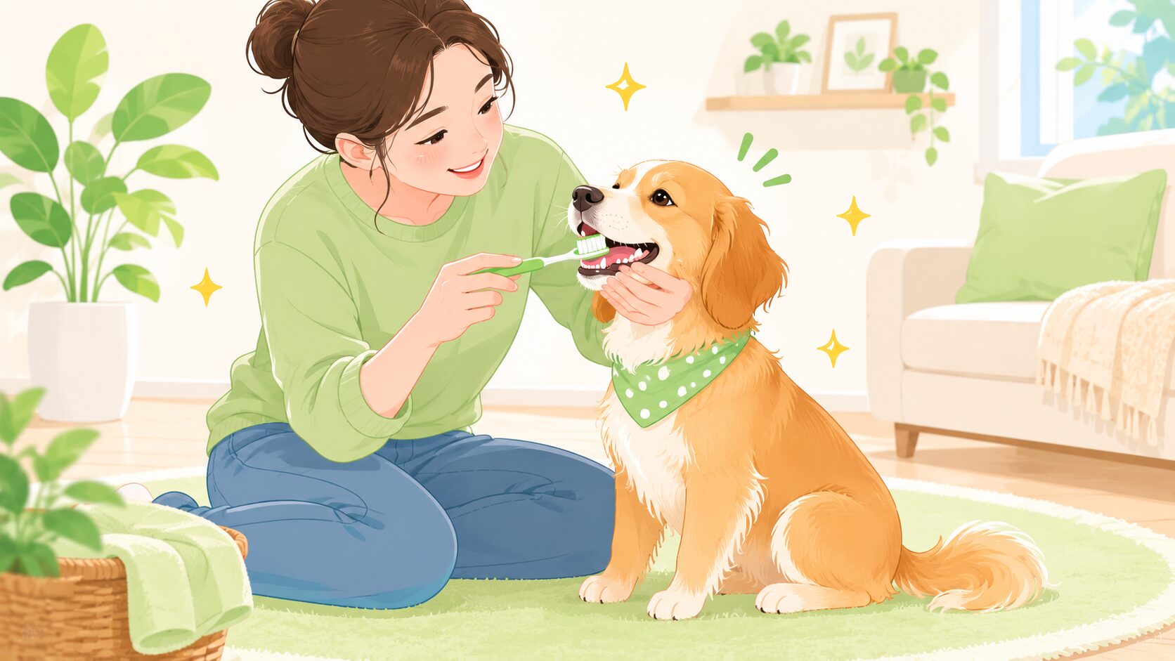 犬の毎日のデンタルケア｜歯みがき習慣で口臭を予防するイメージ
