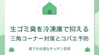 生ゴミ臭を冷凍庫で抑える｜三角コーナー対策とコバエ予防