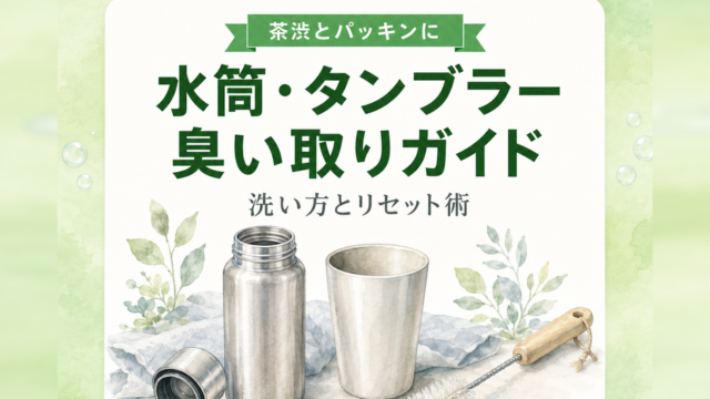 水筒・タンブラーの臭い取りガイド｜洗い方とリセット術