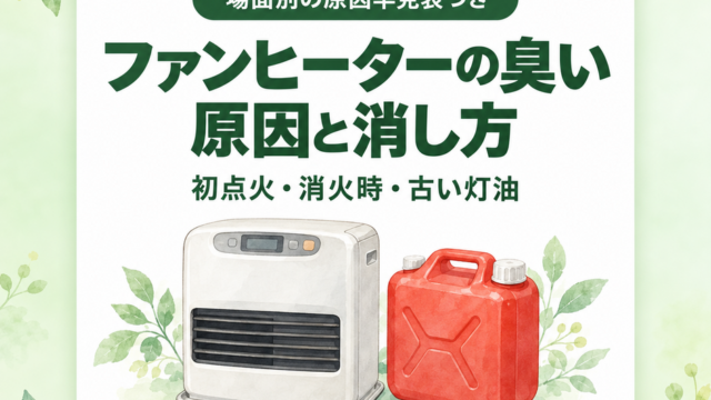 石油ファンヒーター・ストーブの臭いの原因と消し方
